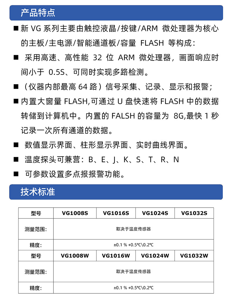 威格多路溫度測(cè)量?jī)x 溫升測(cè)試儀(VG1016W)廠家直銷，品質(zhì)保障插圖2