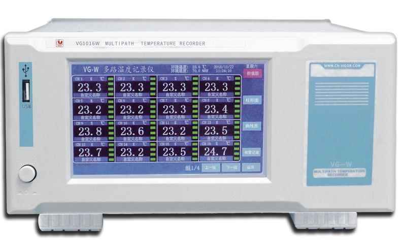 威格多路溫度測(cè)量?jī)x 溫升測(cè)試儀(VG1016W)廠家直銷，品質(zhì)保障插圖