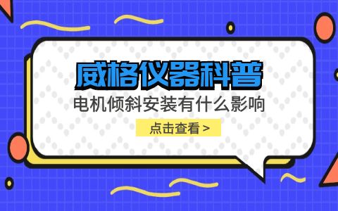 威格儀器-電機傾斜安裝有什么影響插圖